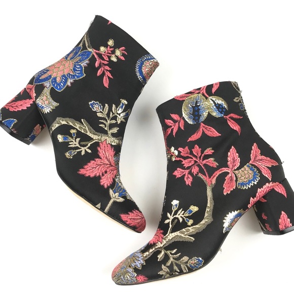 floral booties zara